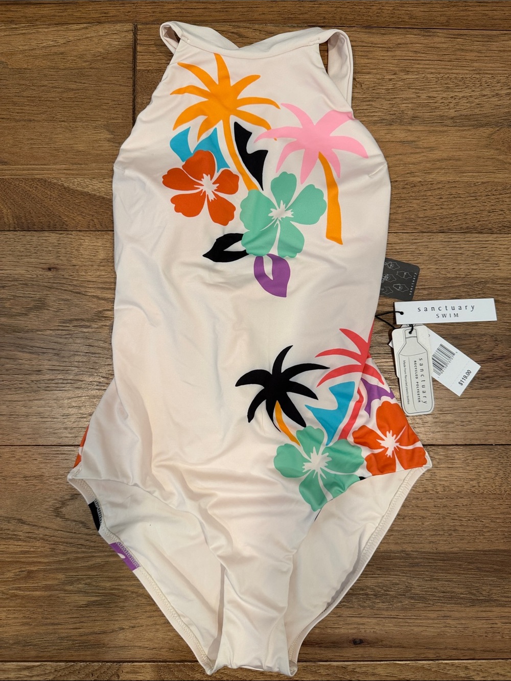 NWT Sanctuary Swim Recycled Tropical Floral Convertible One Piece Swimsuit Small